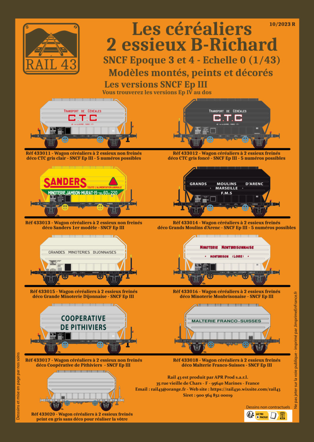 Rail 43 - The two-axle cereal wagons B-Richard