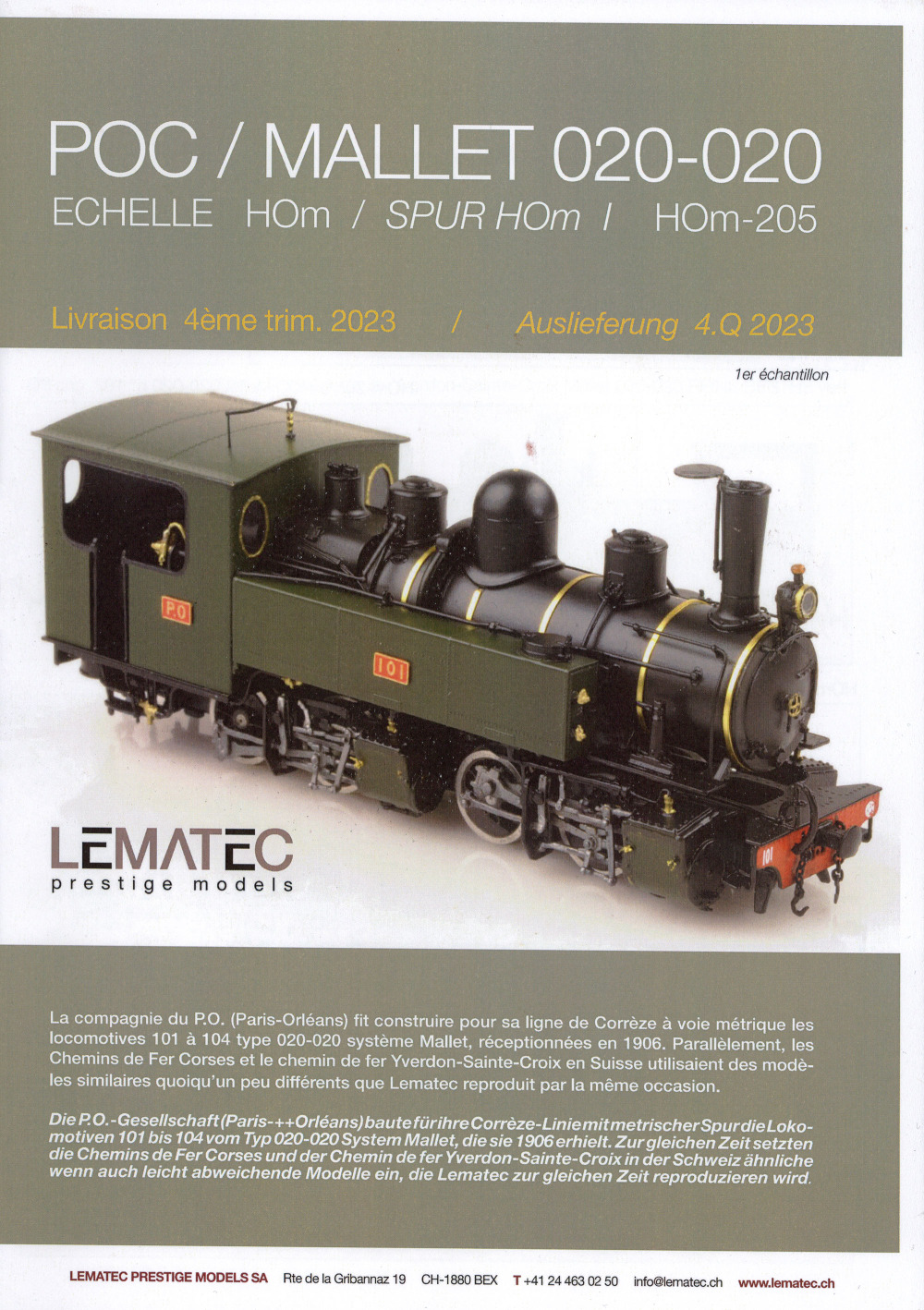 Lematec - POC / MALLET 020-020 steam locomotive