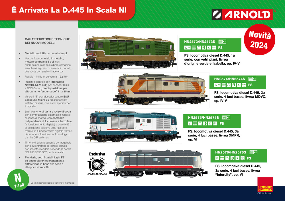 Arnold - FS - D.445 diesel locomotive