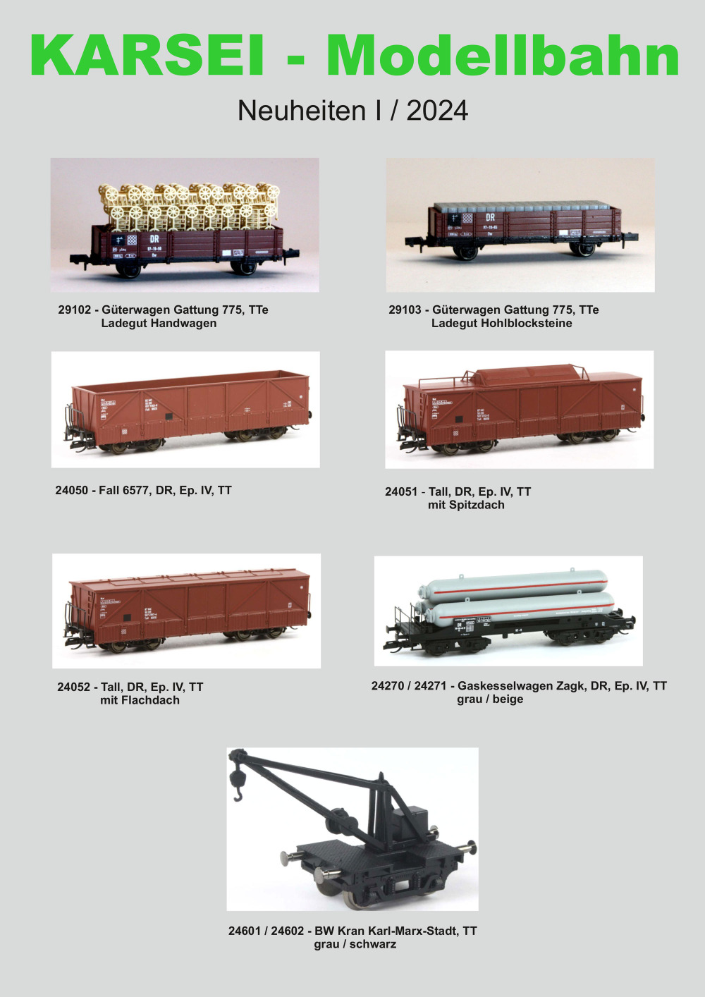 KARSEI Modellbahn - Neuheiten I / 2024