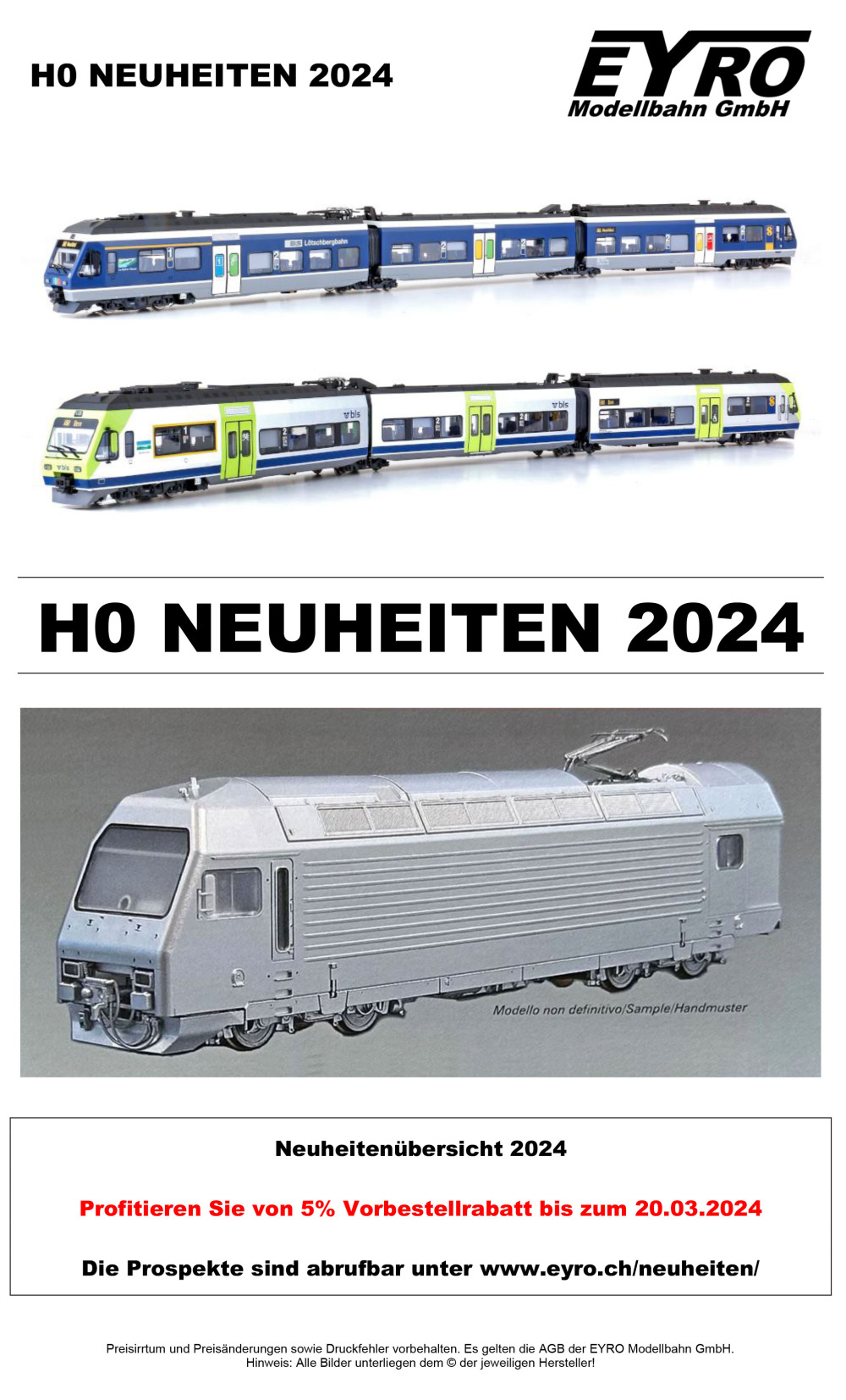 Eyro Modellbahn GmbH - Swiss Novelties 2024