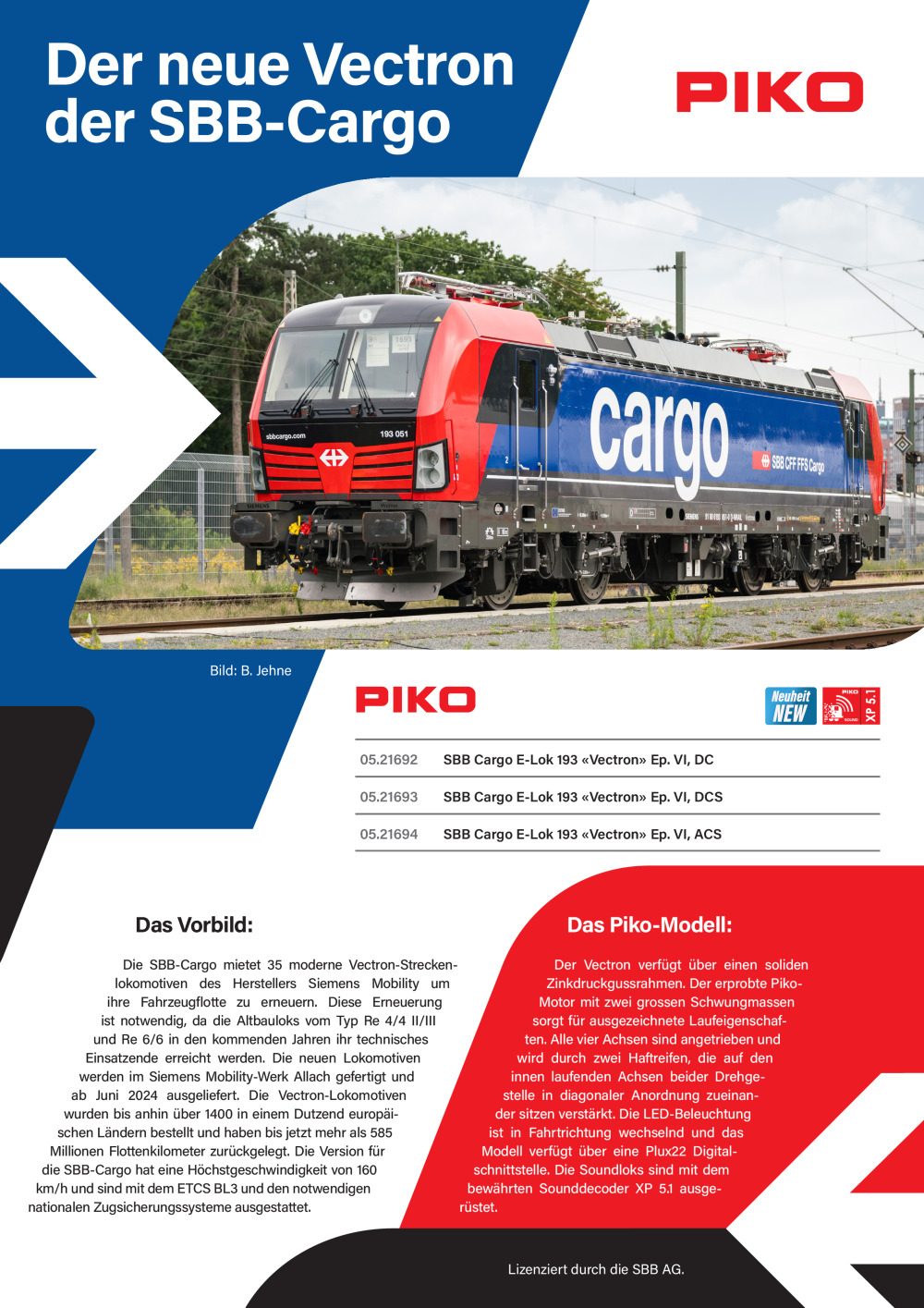 PIKO - Der neue Vectron der SBB-Cargo