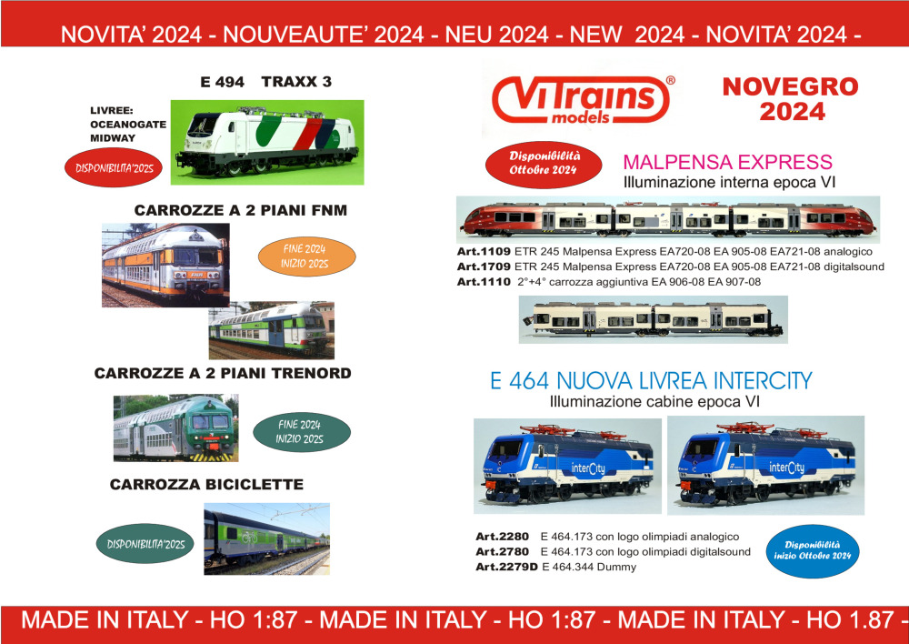 ViTrains - Novità Novegro 2024