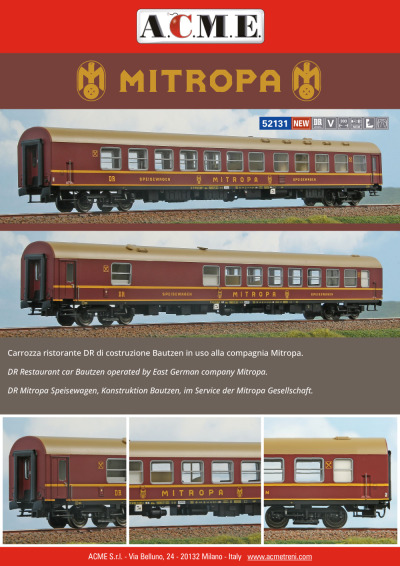 DR - Mitropa Speisewagen (ref. 52131) - ACME - Anonima Costruzioni Modellistiche Esatte