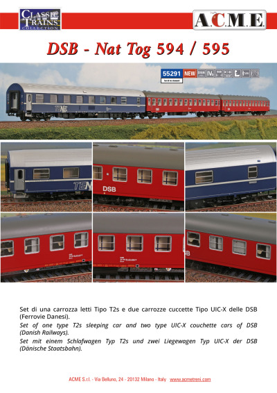 DSB - Nat Tog 594 / 595 (ref. 55291) - ACME - Anonima Costruzioni Modellistiche Esatte
