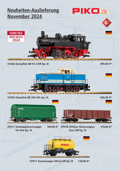 Neuheiten-Auslieferung November 2024 - PIKO