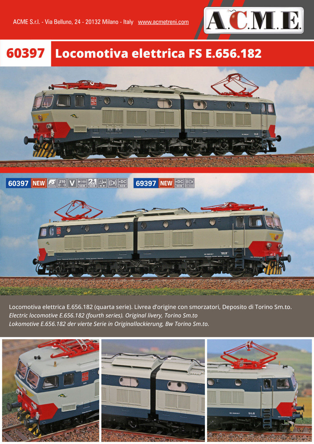 ACME - Anonima Costruzioni Modellistiche Esatte - Carrozza FS Tipo UIC-X a cuccette (ref. 60397 / 69397)
