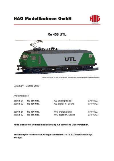 Re 456 UTL - HAG