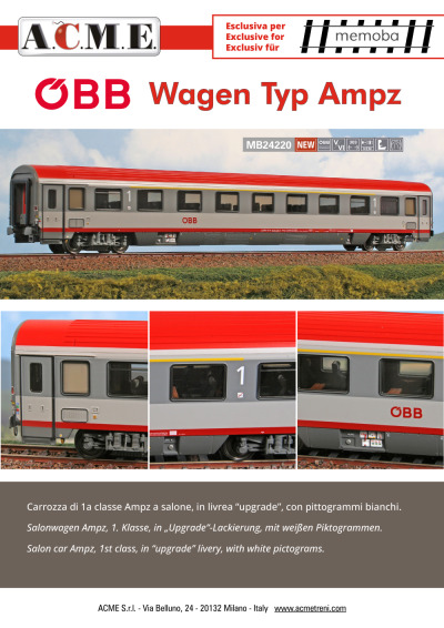 ÖBB - Ampz passenger coach (ref. MB24220) - ACME - Anonima Costruzioni Modellistiche Esatte