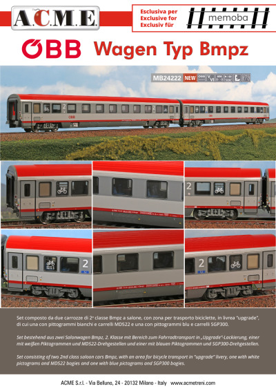 ÖBB - Bmpz passenger coaches set (ref. MB24222) - ACME - Anonima Costruzioni Modellistiche Esatte