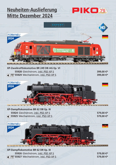 Neuheiten-Auslieferung Mitte Dezember 2024 - PIKO