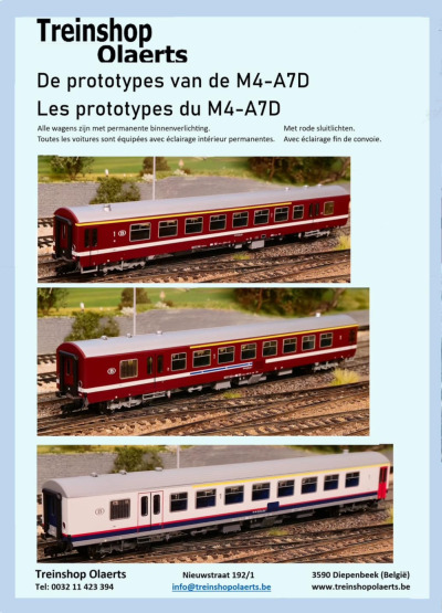 De prototypes van de M4-A7D / Les prototypes du M4-A7D - Treinshop Olaerts