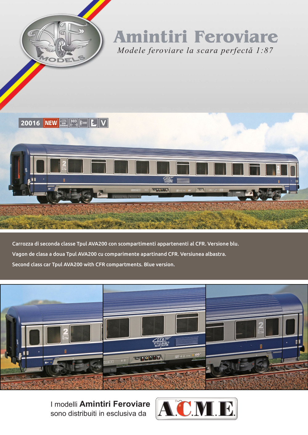 Amintiri Feroviare - CFR Calatori - AVA 200 passenger coach (ref. 20016)