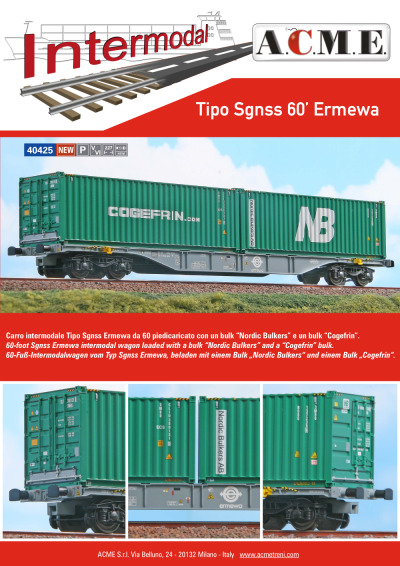 Tipo Sgnss 60' Ermewa (ref. 40425) - ACME - Anonima Costruzioni Modellistiche Esatte