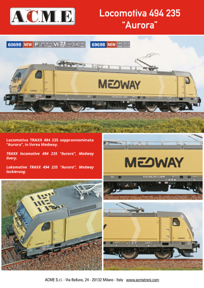 Medway - Locomotiva TRAXX 494 235 "Aurora" - ACME - Anonima Costruzioni Modellistiche Esatte