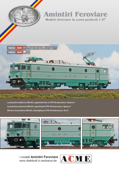 CFR Infrastructura - Locomotiva electrică 060-EA (ref. 10033 / 19033) - Amintiri Feroviare