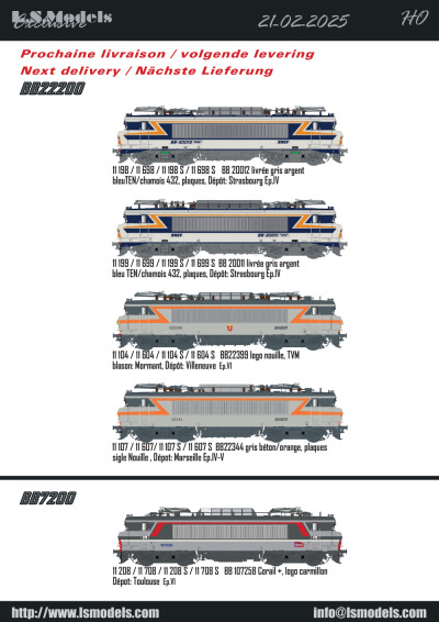 Prochaine livraison / Volgende levering / Next delivery / Nächste Lieferung 02.2025 - LS Models