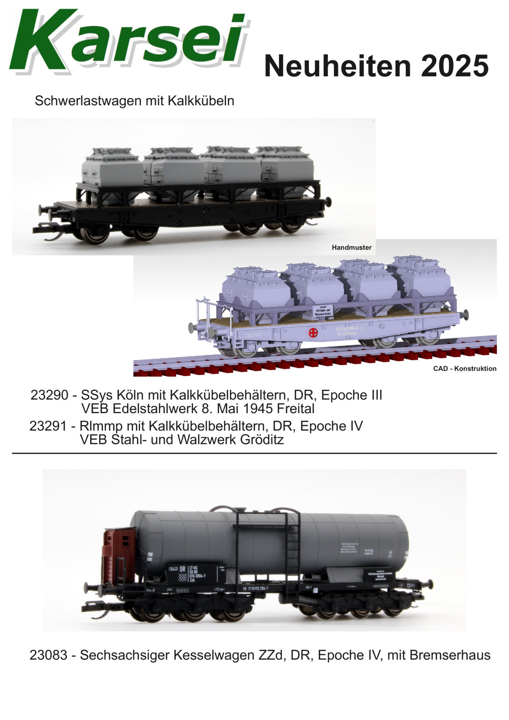 KARSEI Modellbahn - Neuheiten 2025