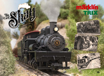 Außergewöhnliche US-Getriebe-Dampflokomotive Shay - Märklin / Trix