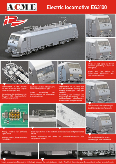 Electric locomotive EG3100 - ACME - Anonima Costruzioni Modellistiche Esatte