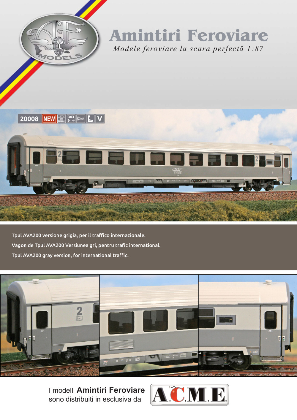 Amintiri Feroviare - CFR - AVA 200 passenger coach (ref. 20008)
