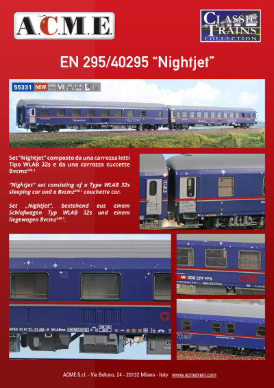 EN 295/40295 "Nightjet" (ref. 55331) - ACME - Anonima Costruzioni Modellistiche Esatte