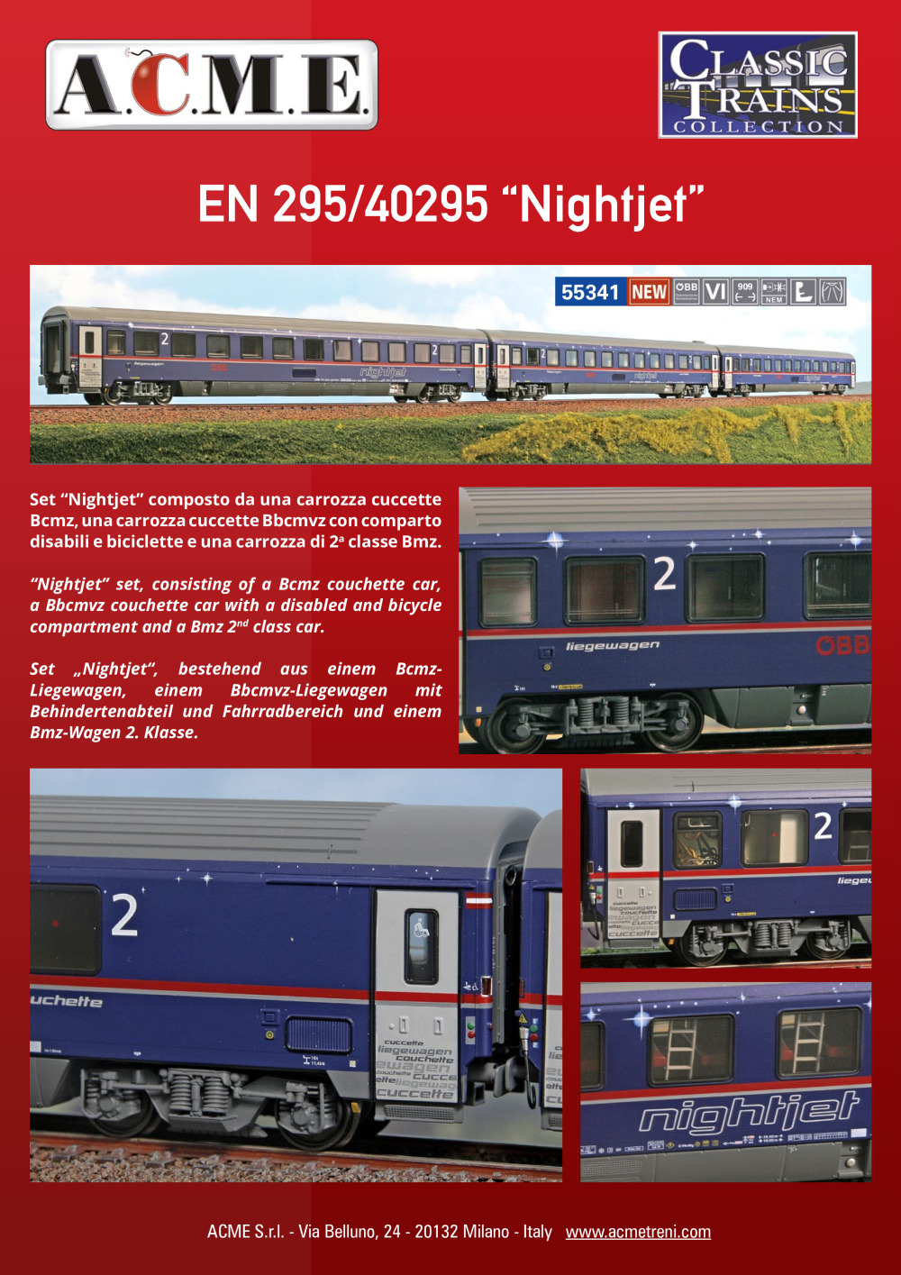 ACME - Anonima Costruzioni Modellistiche Esatte - EN 295/40295 "Nightjet" (ref. 55341)