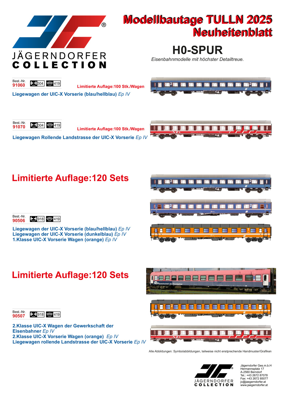 JC - Jaegerndorfer Collection - Modellbautage TULLN 2025 Neuheitenblatt