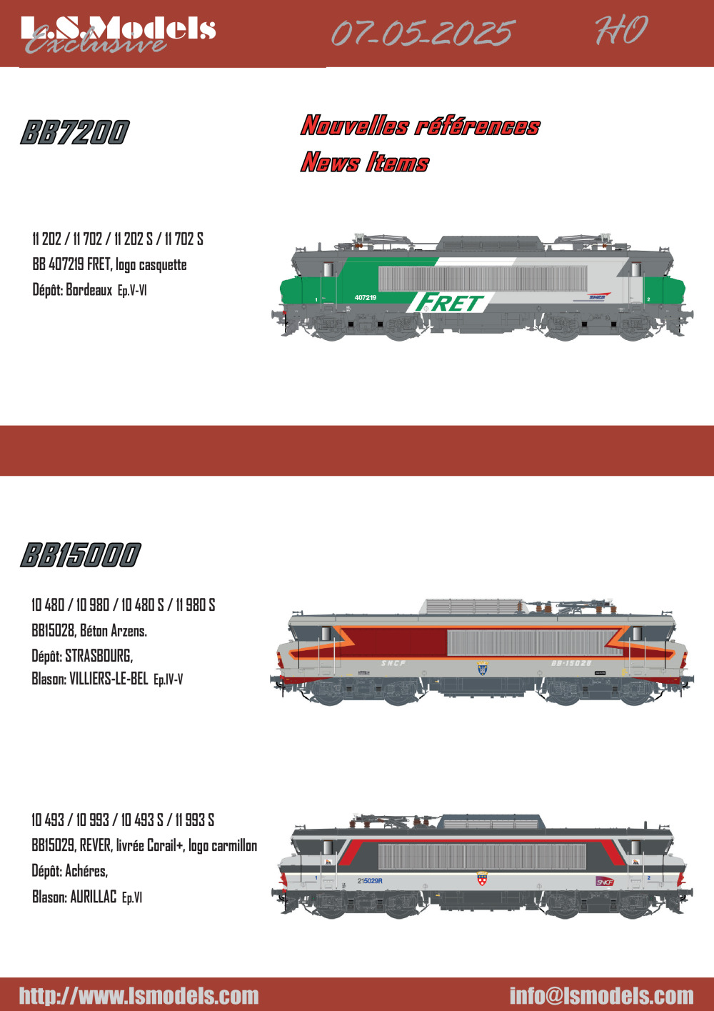 LS Models - New references & next deliveries (May 2025)