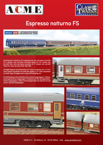 Espresso notturno FS (ref. 55323) - ACME - Anonima Costruzioni Modellistiche Esatte