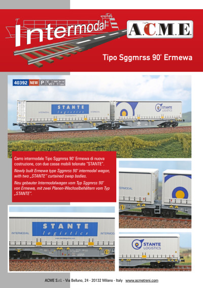 Tipo Sggmrss 90’ Ermewa (ref. 40392) - ACME - Anonima Costruzioni Modellistiche Esatte
