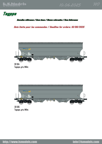 Tagpps "Millet" freight wagons - LS Models
