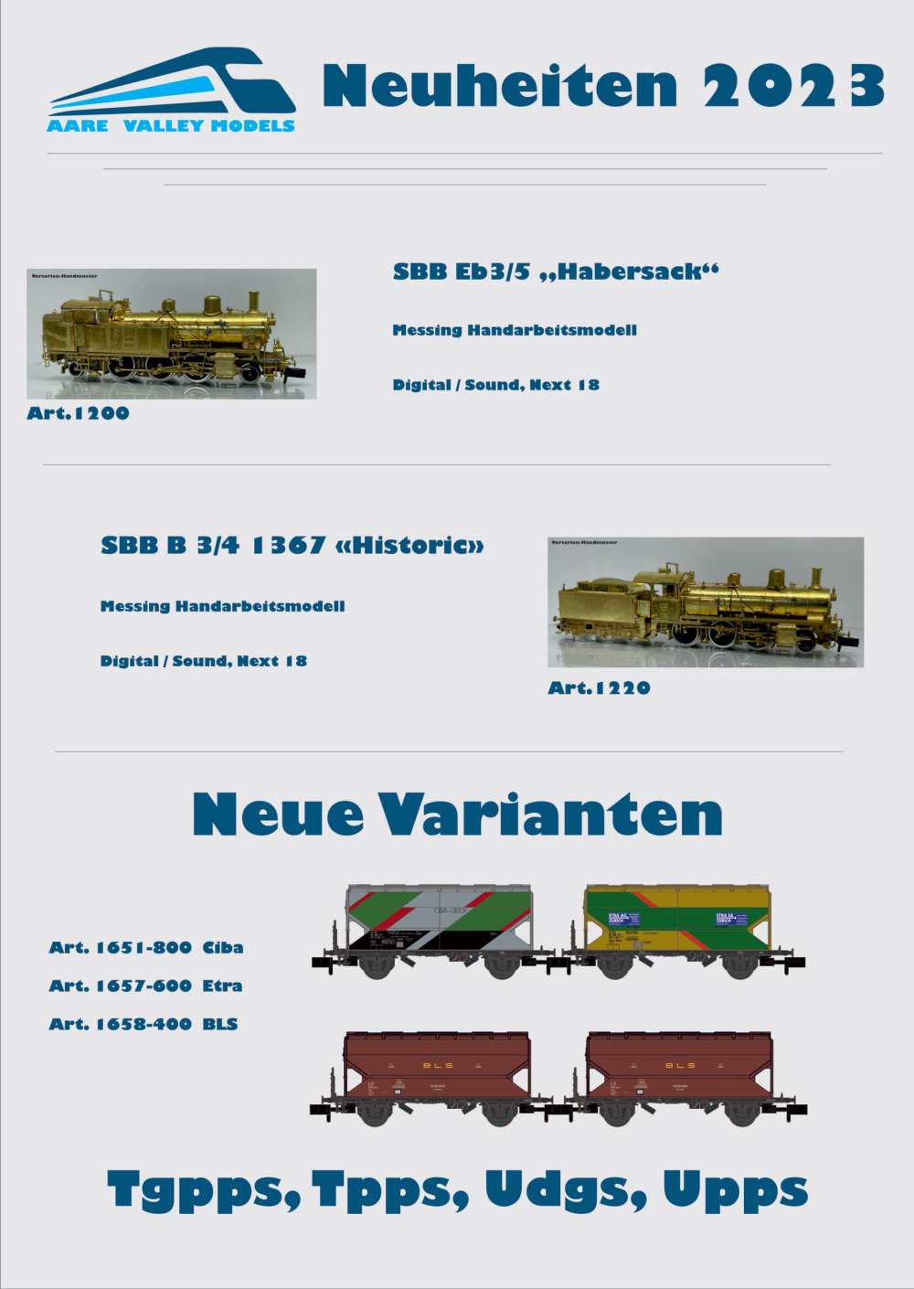 Aare Valley Models - Novelties 2022