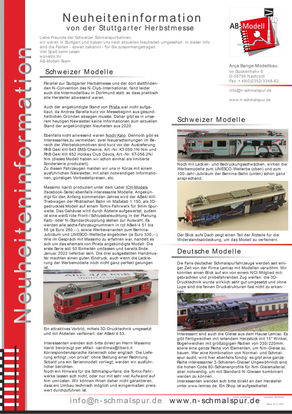 AB-Modell - Stuttgart autumn fair novelties