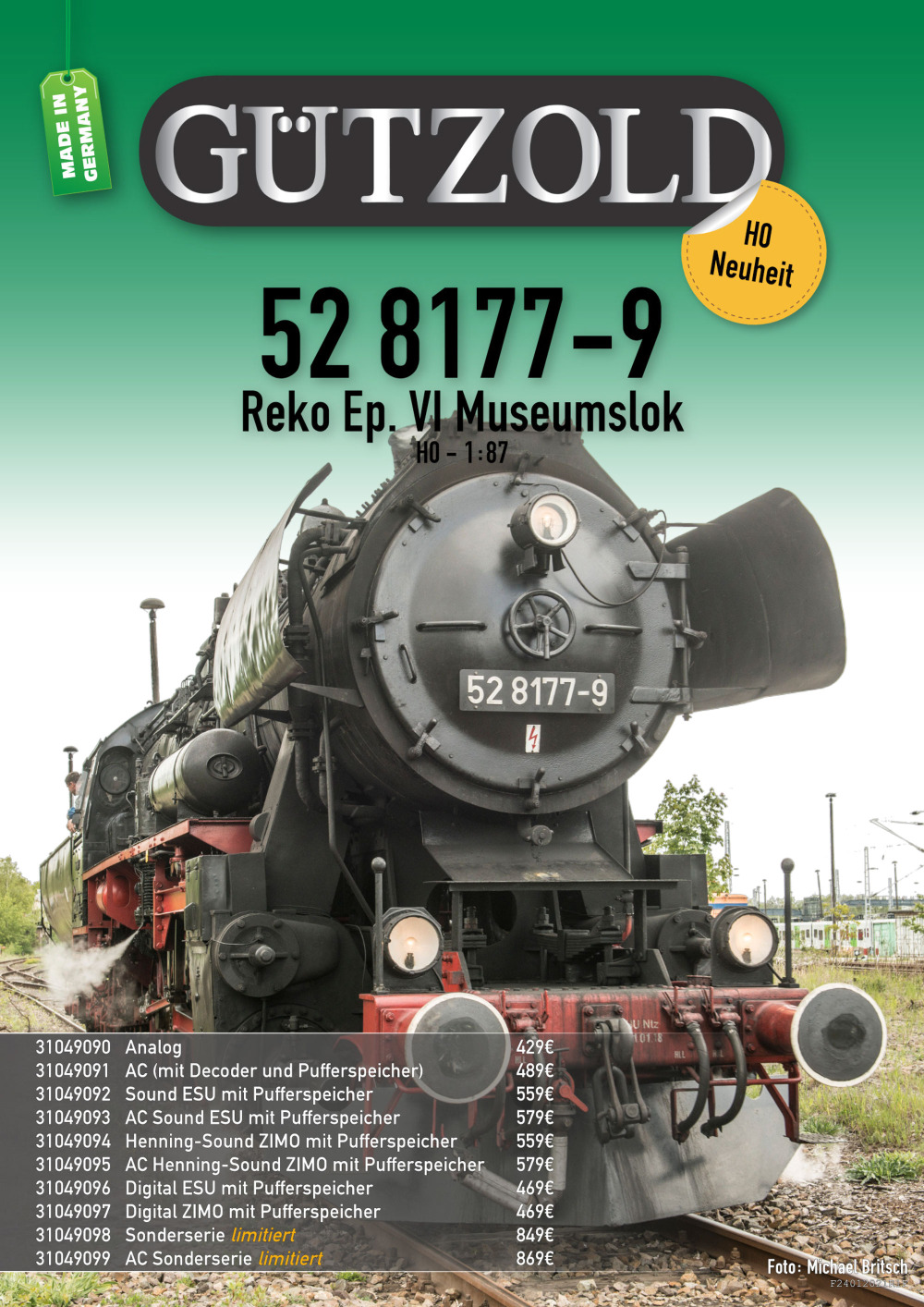Gützold - BR 52 8177-9 steam locomotive