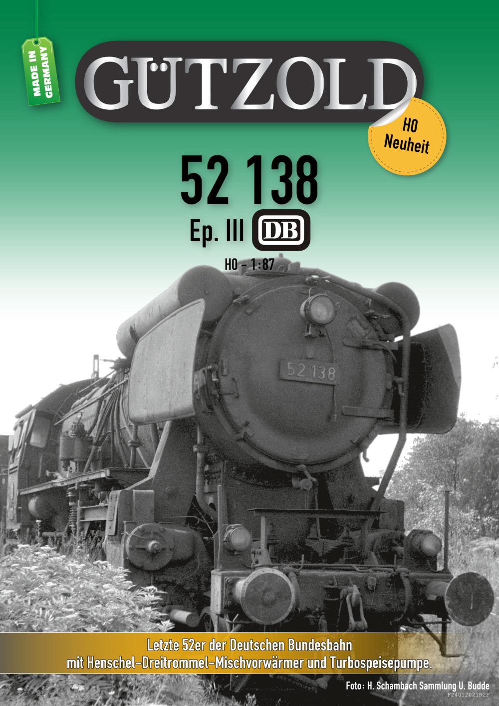 Gützold - DB - BR 52 138 steam locomotive