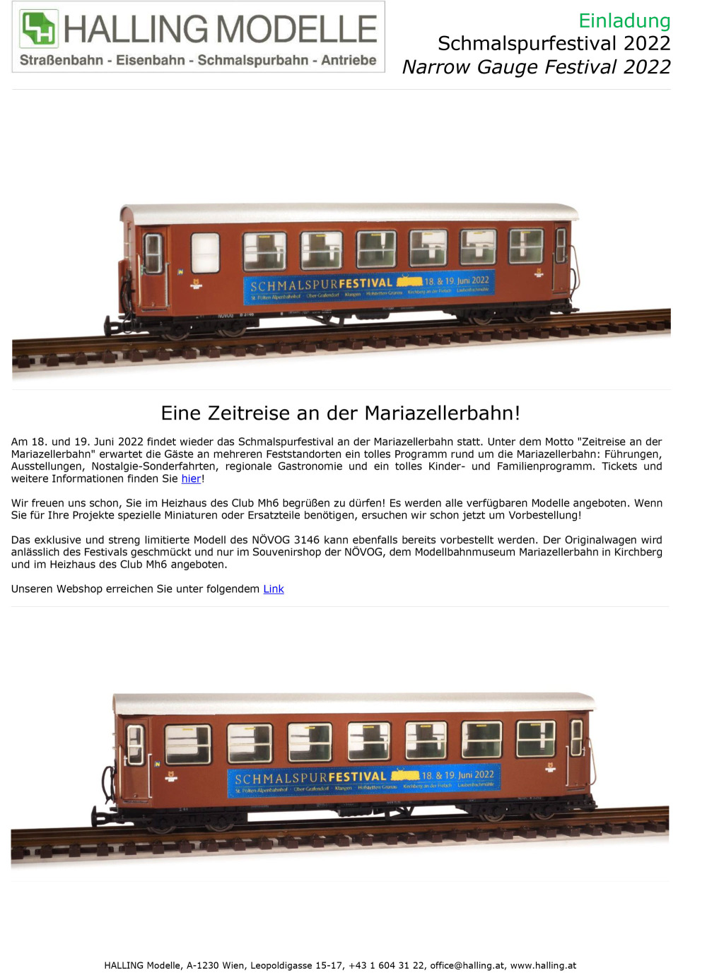 Halling Modelle - Narrow Gauge Festival 2022