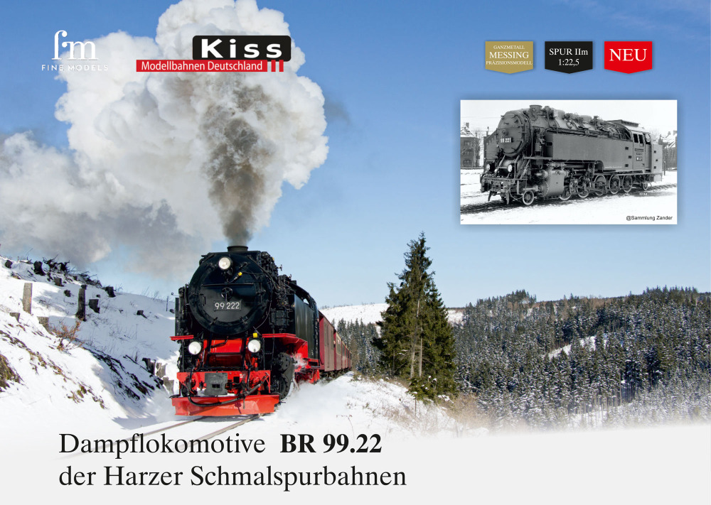 Kiss Modellbahnen Deutschland - Class 99.22 steam locomotive