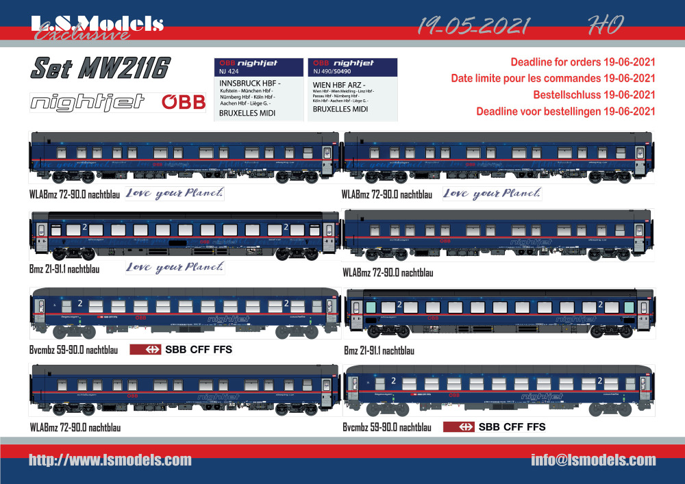 LS Models - ÖBB / SBB CFF FFS - Nightjet