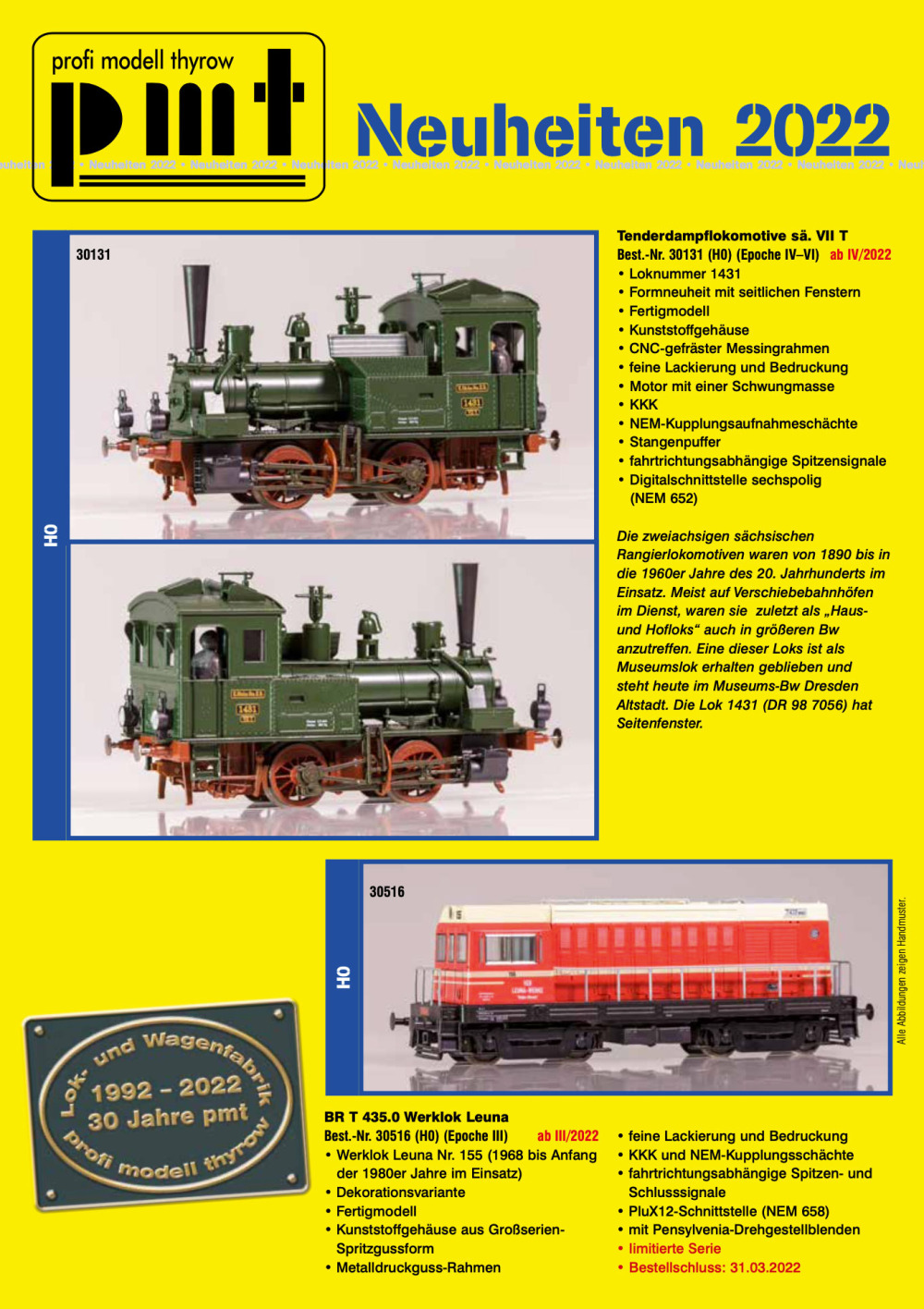 PMT - Profi Modell Thyrow - Novelties 2022