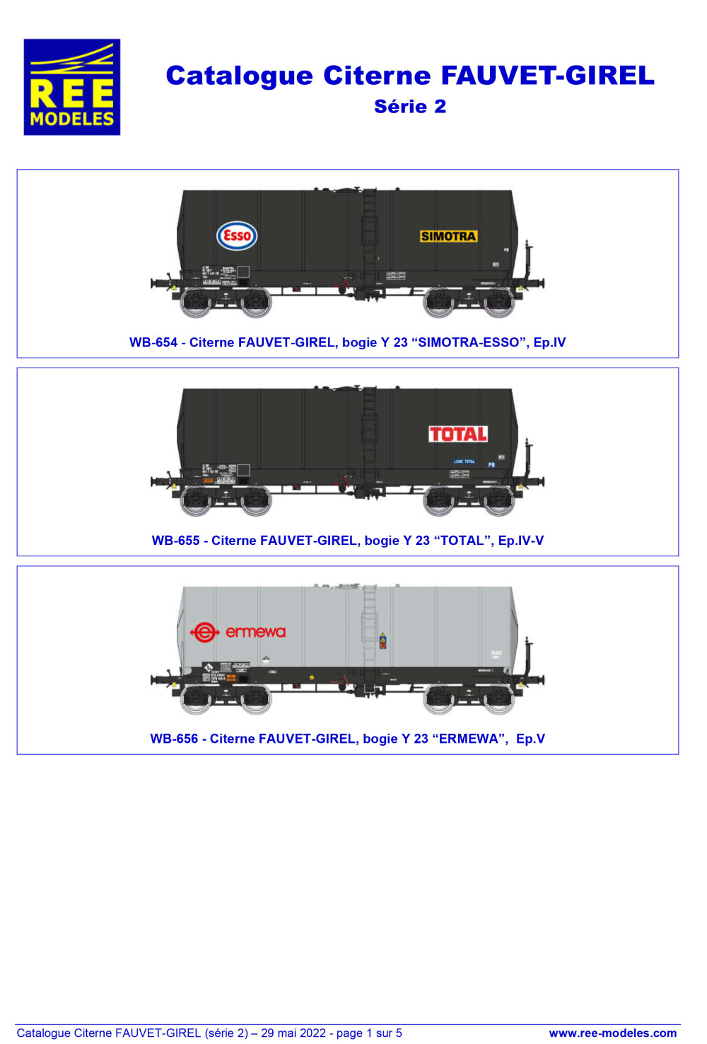 REE MODÈLES - Rails Europ Express - FAUVET-GIREL tank wagons (2nd series)