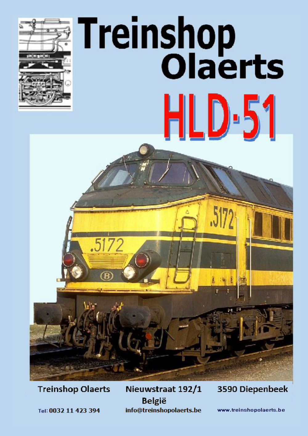 Treinshop Olaerts - HLD-51 diesel locomotive