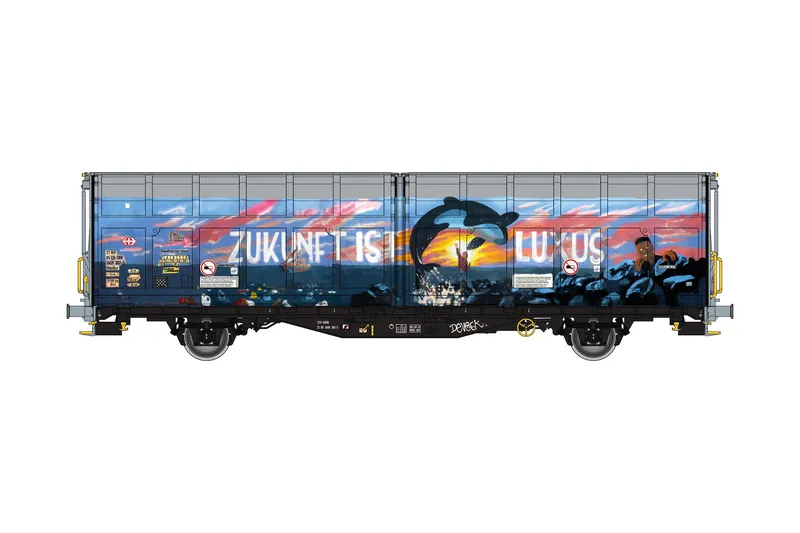 SBB - Hbbillns freight wagon w. graffiti