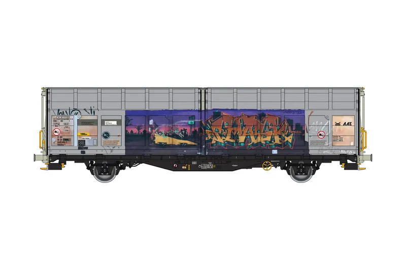 TWA - Hbbillns freight wagon w. graffiti