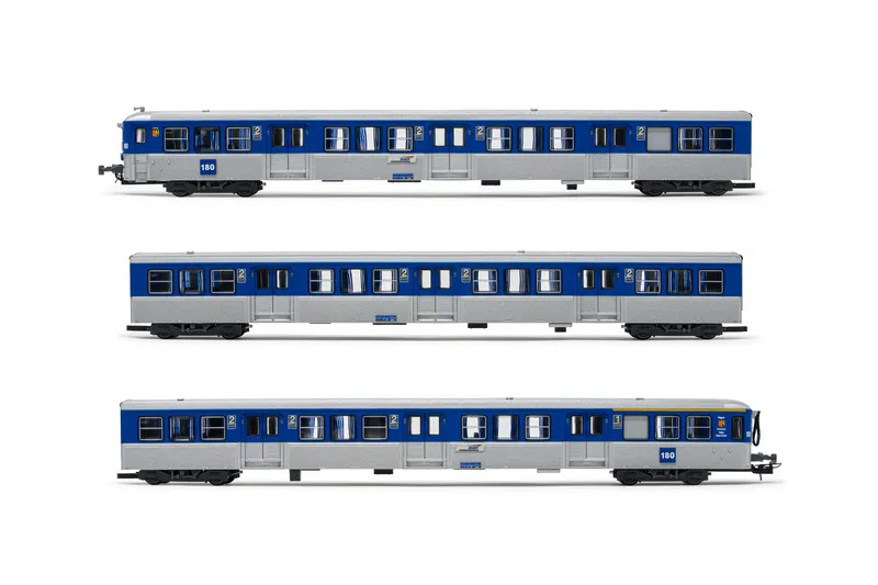 SNCF - RIO 82 PACA 3-unit set passenger coaches