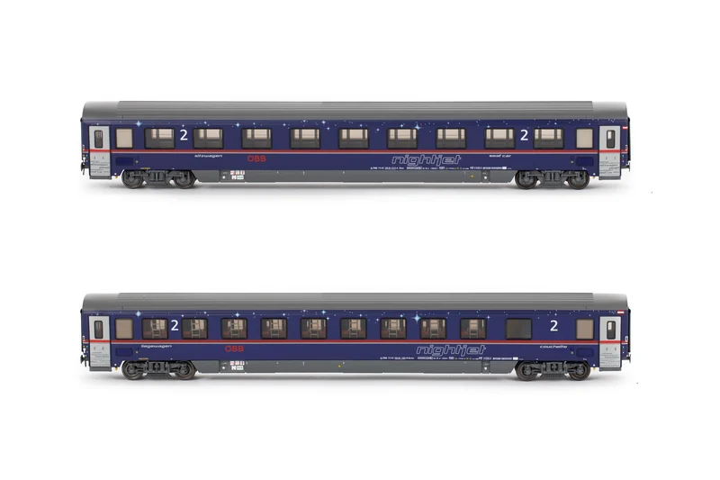 ÖBB NightJet - Bmz 29-91 "Sitzwagen / Seat car" & Bcmz 59-91 "Liegewagen / Couchette" passenger coaches