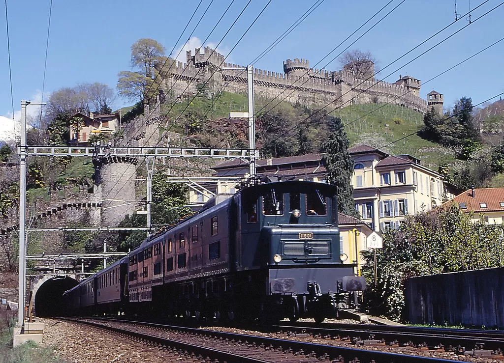 SBB Ae 8/14 11801 near Bellinzona