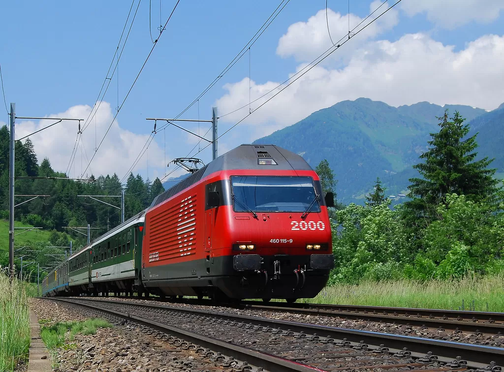 SBB Re 460 115 on the Gotthard line
