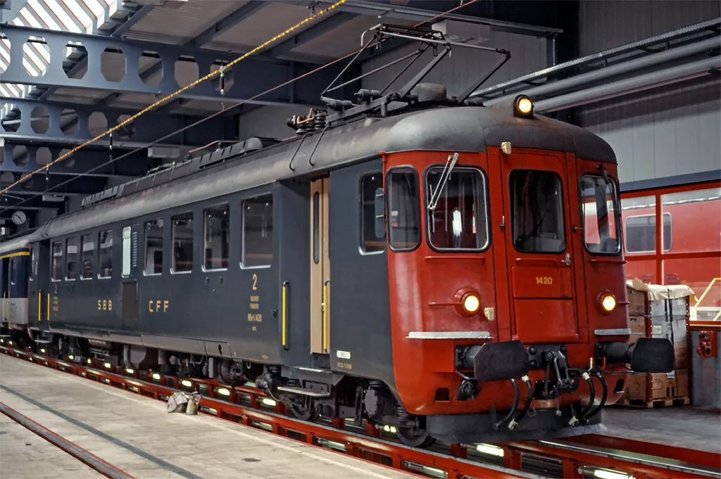 RBe 4/4 1420 in Biel/Bienne