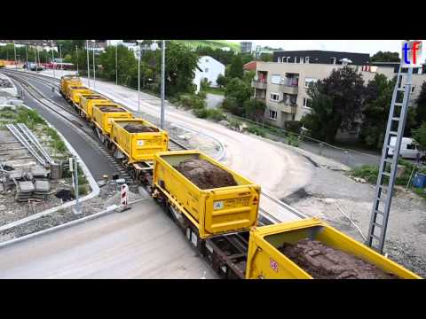 Video: Stuttgart 21 - AAE Sgns 7 freight cars